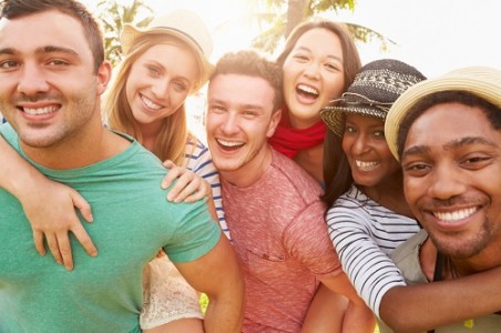 Group Of Friends Having Fun In Park Together