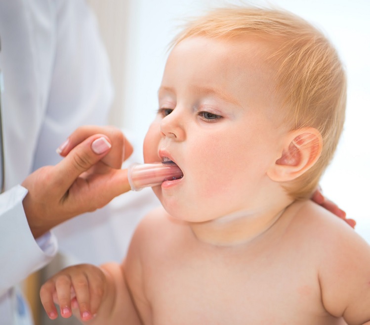 Massage for teething in babies