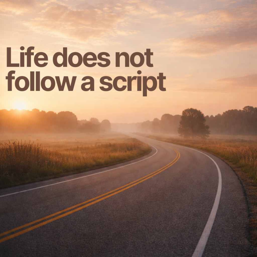 Life does not follow a script